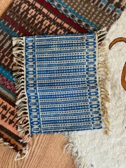 Vintage ALL HOME DECOR + ODDITIES Frank’s Moms Blue Hungarian Table Tapestry