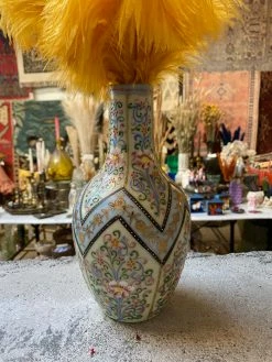 Antique ALL RITUAL Victorian Flora Vase With Gold Detail