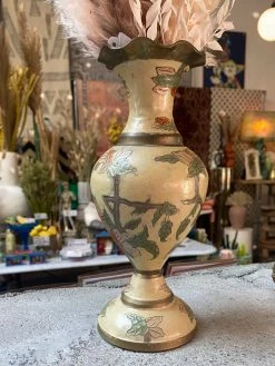 Vintage BUD VASES Antique Indian Cloisonné Femme Vase