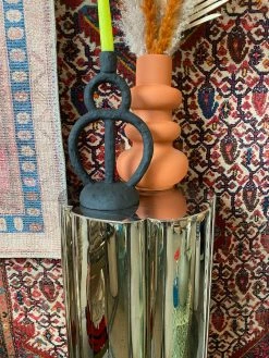 Gold Chrome Ferragamo Display Pedestal ALL HOME DECOR + ODDITIES