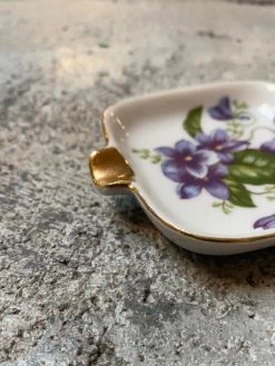 Vintage Mini 40s Floral Ashtray