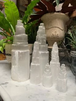 Feng Sway Raw Selenite Tower