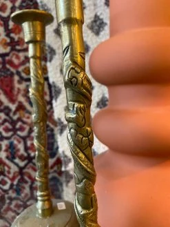 Vintage ALL HOME DECOR + ODDITIES Brass Dragon Candle Holder