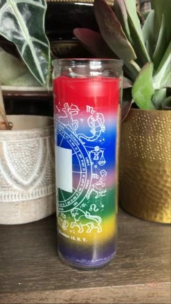 Crusader Rainbow Zodiac 7 Color Ritual Candle