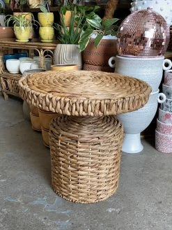 Feng Sway Hyacinth Woven Side Table