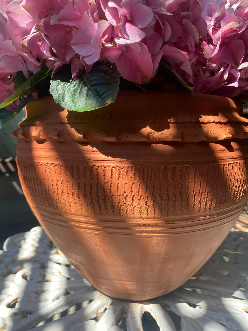 Feng Sway Exclusive 6-7" POTS Textured Terra Cotta Pots ~ Two Sizes 9 Feng Sway Exclusive 6-7" POTS Textured Terra Cotta Pots ~ Two Sizes