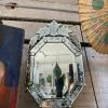 Antique Vintage Venetian Murano Glass Floral Mirror 1 Antique Vintage Venetian Murano Glass Floral Mirror