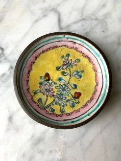 Vintage ALL ALTAR DECOR Mini Floral Cloisonné Enamel Dish