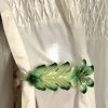 Vintage 20s Italian Fern Enamel Curtain Tie Backs