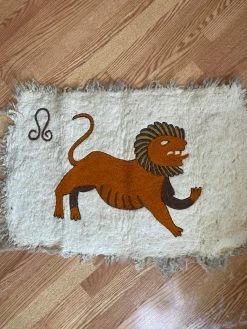 Feng Sway Exclusive ALL HOME DECOR + ODDITIES Antique Embroidered Lion Rug