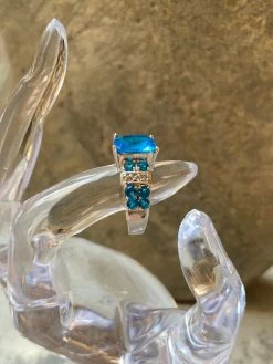 Deep Bleu 925 Ring With Sterling Band~ Joy Heritage Collection