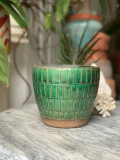 Feng Sway Green Tile Pot 4-5" POTS