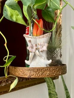 Vintage 1940s Horn Bud Vase