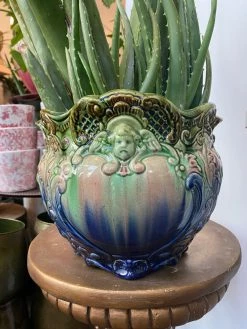 Vintage Psychedelic Cherub Stoneware Planter ALL HOME DECOR + ODDITIES
