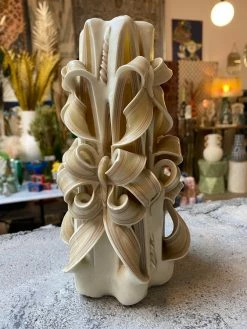 Hand Carved Vintage Candle