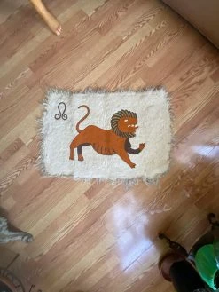 Feng Sway Exclusive ALL HOME DECOR + ODDITIES Antique Embroidered Lion Rug