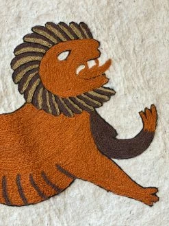 Feng Sway Exclusive ALL HOME DECOR + ODDITIES Antique Embroidered Lion Rug