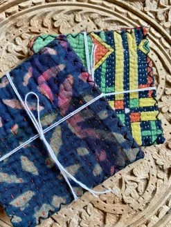 Feng Sway Exclusive Vintage Kantha Coaster Set ALL HOME DECOR + ODDITIES