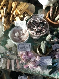 Feng Sway Raw Rose Quartz Crystal