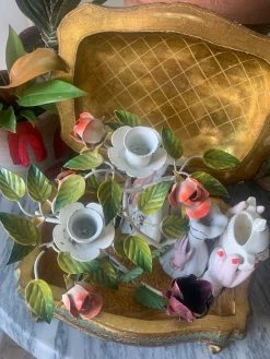 FENG SWAY Antique Gilt Caboodle Box