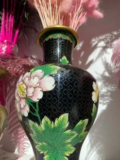 Feng Sway Boudoir Floral Cloisonné Vase ALL HOME DECOR + ODDITIES