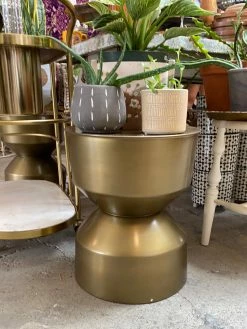 Feng Sway Brass Drum Side Table ~ Stool ALL GARDEN