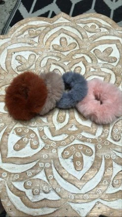 Feng Sway HAIR ACCESSORIES Fuzzy Fur Scrunchie