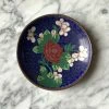Vintage ALL ALTAR DECOR Night Sky Floral Cloisonné Enamel Dish