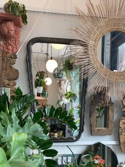 Feng Sway Exclusive Funhouse Found Wood Mirror