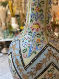 Antique ALL RITUAL Victorian Flora Vase With Gold Detail