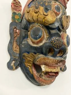 Vintage ALL HOME DECOR + ODDITIES Tibetan Dharmapala Antique Mask