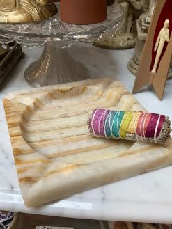 Vintage Marble Ashtray Pink Onyx