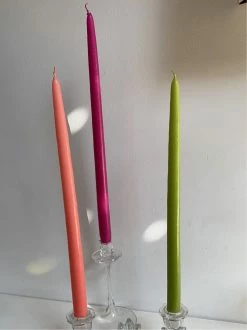 Feng Sway Tall N' Mighty Neon Taper Candles ~ 3 Colors
