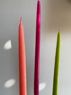 Feng Sway Tall N' Mighty Neon Taper Candles ~ 3 Colors