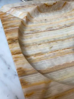 Vintage Marble Ashtray Pink Onyx