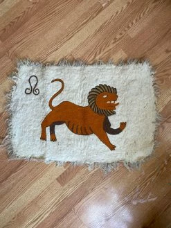 Feng Sway Exclusive ALL HOME DECOR + ODDITIES Antique Embroidered Lion Rug