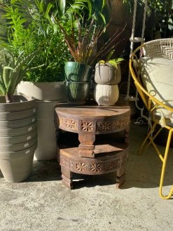 Feng Sway Exclusive Reclaimed Wood Plant Pedestal ALL GARDEN