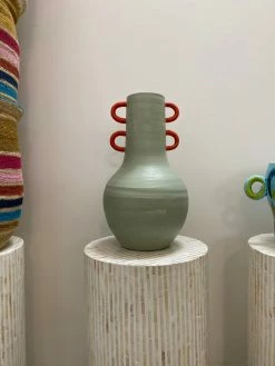 FENG SWAY BUD VASES MCM Fluted Jug Vase