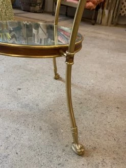 Feng Sway Brass Swan Clawfoot Coffee Table