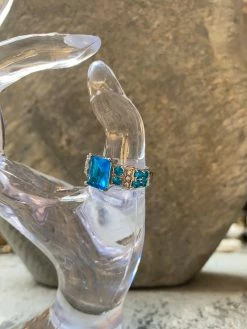 Deep Bleu 925 Ring With Sterling Band~ Joy Heritage Collection