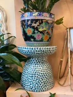 Feng Sway Exclusive Cobalt Capiz Inlay Table