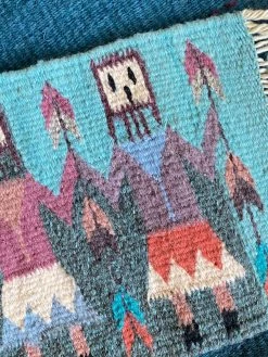 ALL HOME DECOR + ODDITIES Vintage Woven Wool Figural Table Rugs