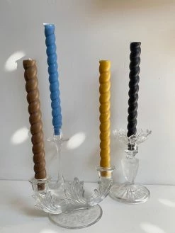 Feng Sway Spiral Taper Candles ~ 4 Colors