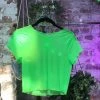Feng Sway Exclusive Hot Green Neon Mesh Top