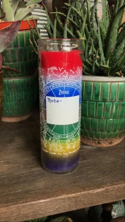 Crusader Rainbow Zodiac 7 Color Ritual Candle