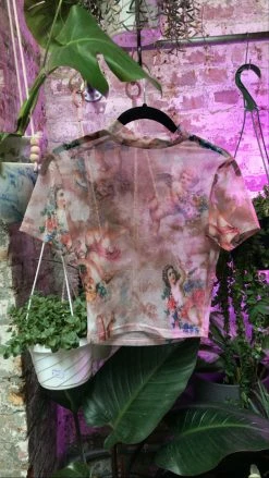 Feng Sway TOPS Stupid Cupid Short Sleeve Mesh Top- PINK