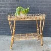 Vintage ALL HOME DECOR + ODDITIES 70s Bamboo Plant Stand W/ Shelf