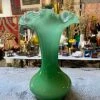 Antique ALL RITUAL Emerald Lettuce Italian Vase