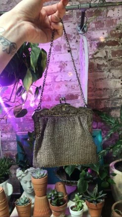 Vintage Turn Of The Century Tiny Chainmail Purse