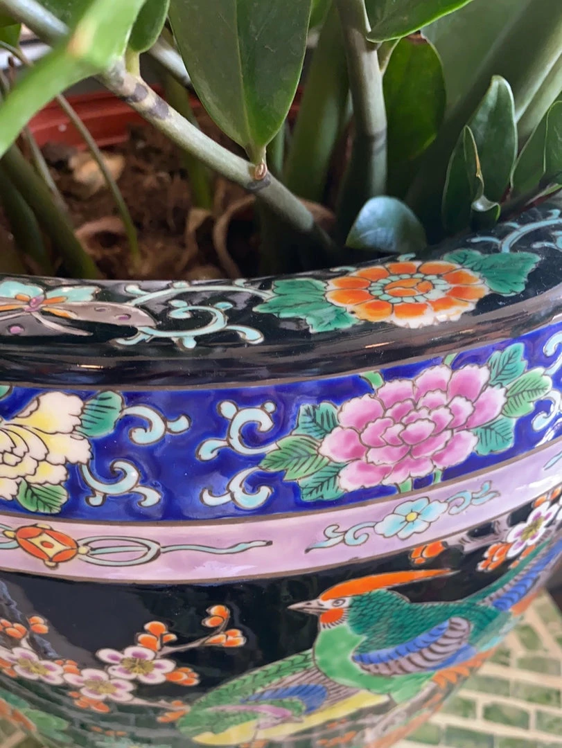 Vintage Blacklight Rose + Bird Landscape Planter ALL HOME DECOR + ODDITIES 4 Vintage Blacklight Rose + Bird Landscape Planter ALL HOME DECOR + ODDITIES